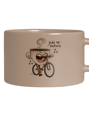 Jedu na kofeinu hrnek makronka Brown Macaron