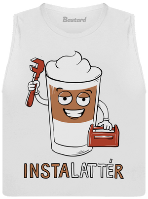 Instalattér dámské tílko volné White