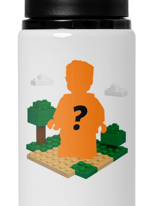 Lego postava z vlastní fotky lahev na vodu White