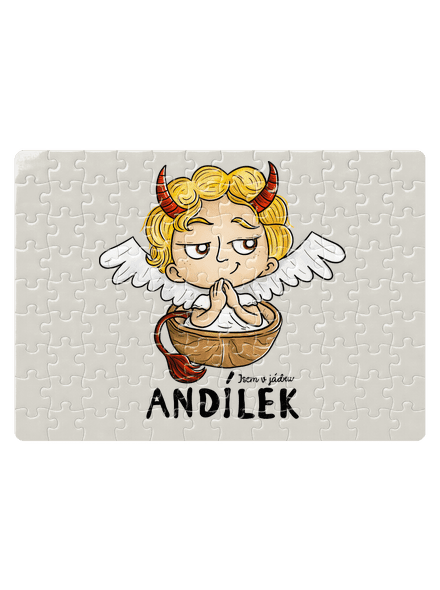 Andílek puzzle White