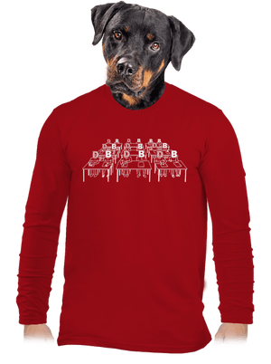 Cimrman: Debil, blbeček pánské dlouhý rukáv Red