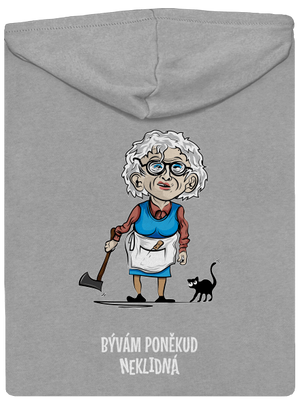 Neklidná - vlastní text pánská mikina na zip Light Melange