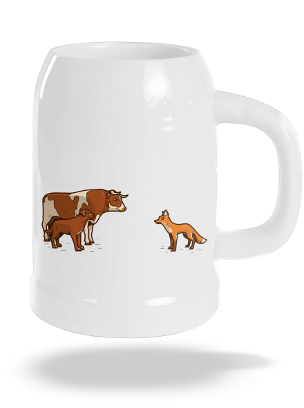Vůl, pes a vulpes půllitr White
