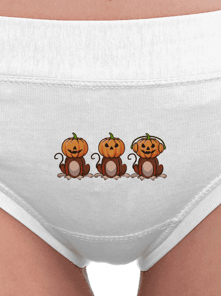 Halloween opičky dámské kalhotky White