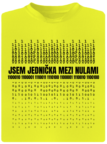 Jednička mezi nulami pánské sportovní tričko Neon Yellow