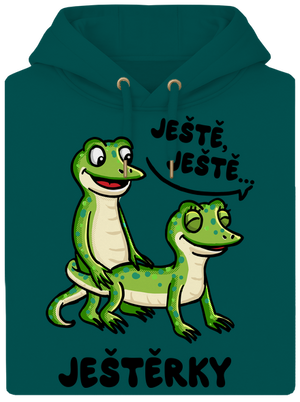 Ještě, ještě unisex mikina premium Emerald Green