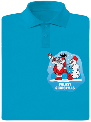 Chlast Christmas pánská polokošile Blue Atol