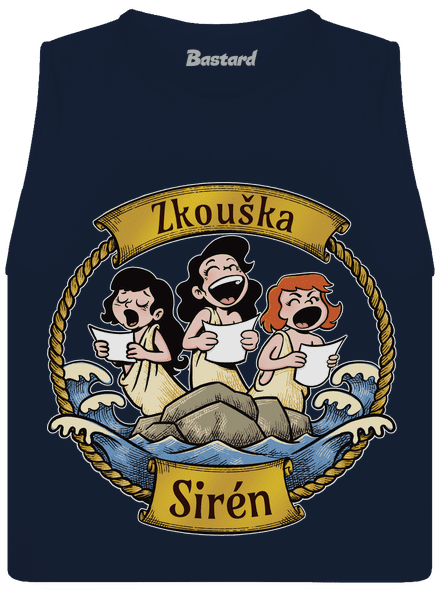 Zkouška sirén dámské tílko volné Navy