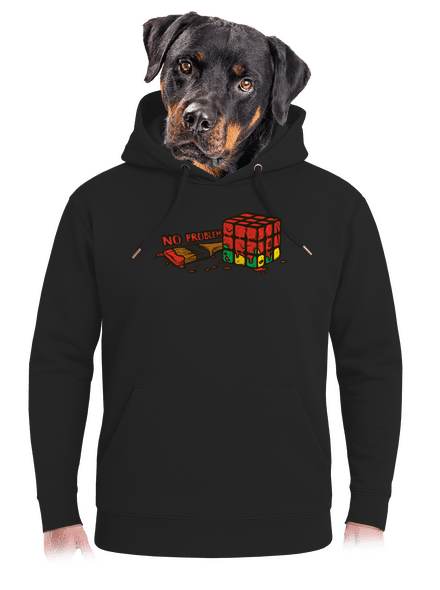 No problem unisex mikina premium Dark Black