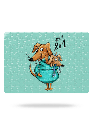 Jsem dva v jednom puzzle White