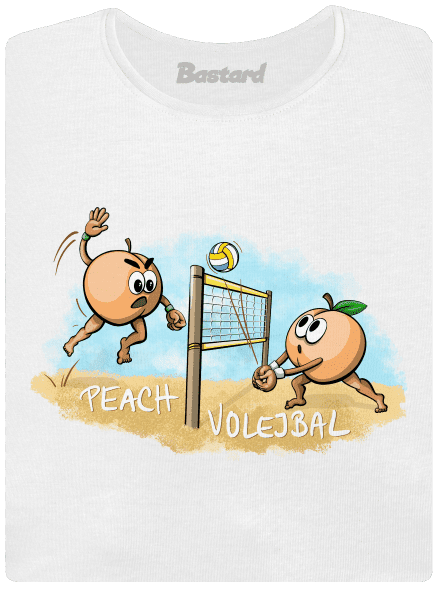 Peach volejbal dámské tričko s lemem White