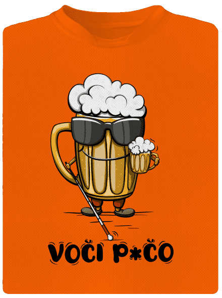 Voči p*čo pánské sportovní tričko Neon Orange