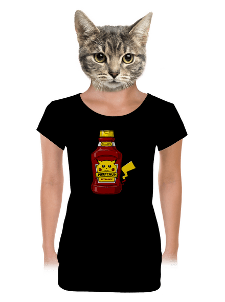 Piketchup dámské tričko s lemem Black