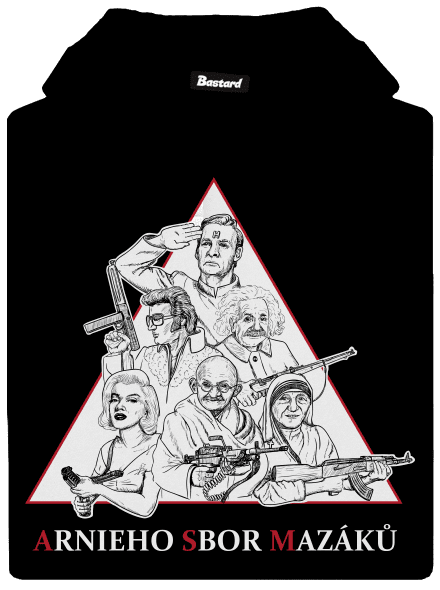 Arnieho sbor mazáků  dámská mikina klokanka Black