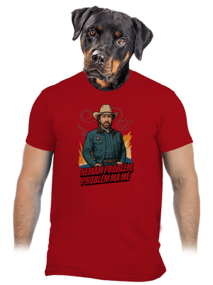 B19: Chuck Norris z Walker, Texas Ranger pánské tričko Red