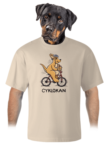 Cyklokan unisex tričko oversized Almond