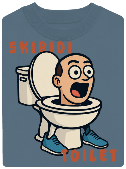 Skibidi Toilet unisex mikina bez kapuce Nordic Blue