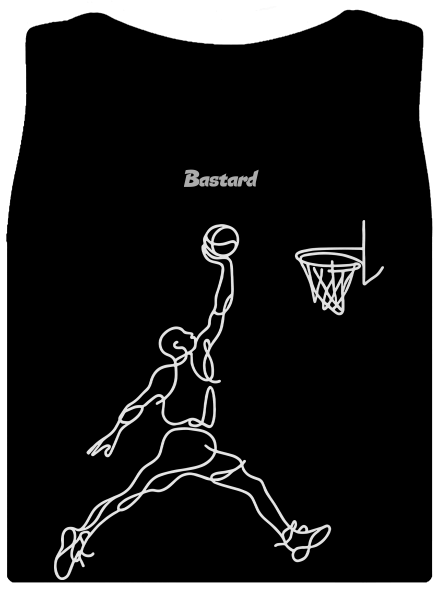 One line slam dunk dámské tílko klasické Black