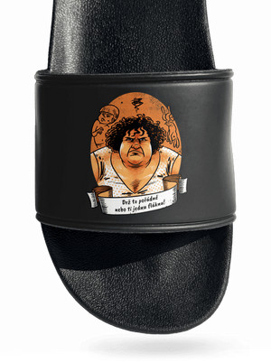 B14: Slunce seno jahody pantofle Black