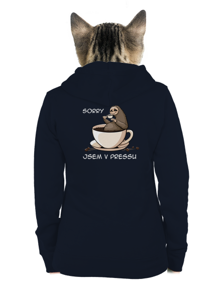 V pressu dámská mikina na zip Navy Mal