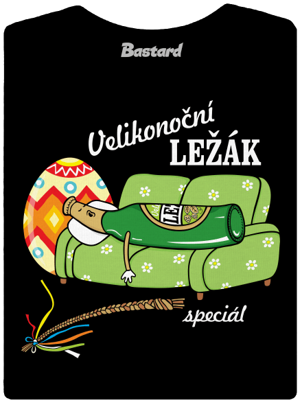 Velikonoční ležák dámské tričko premium Black
