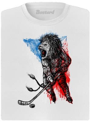 Hokejový lev dámské sportovní tričko White