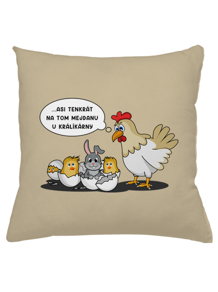 Mejdan u králíkárny polštář Beige