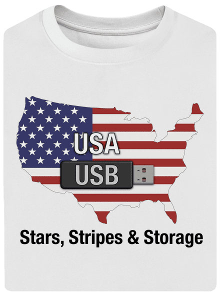 USA a USB unisex tričko oversized White