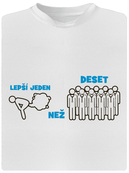 Jeden prd dětské sportovní tričko White