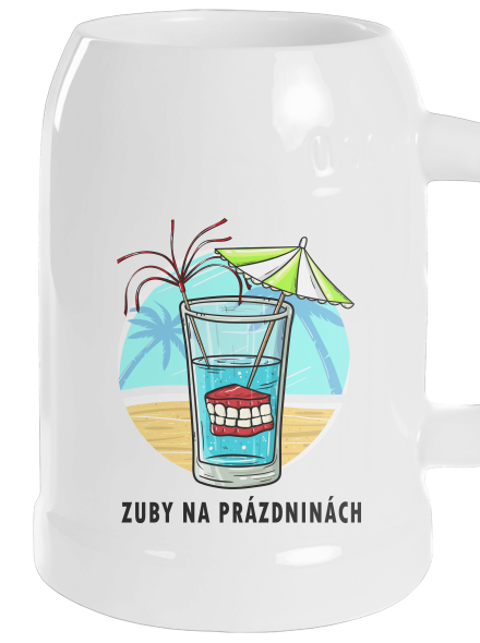 Zuby na prázdninách půllitr White