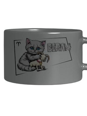 Kočičí horoskop: Beran hrnek makronka Grey Macaron