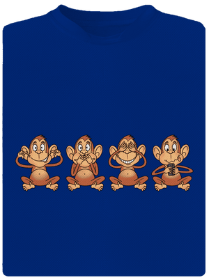 Opička s mobilem pánské sportovní tričko Royal Blue Mal