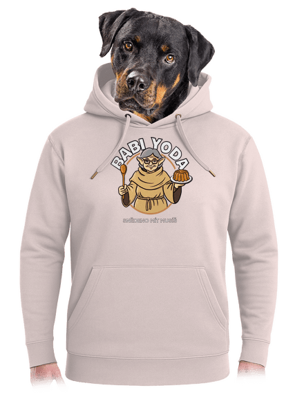 Babi Yoda unisex mikina premium Rose Chalk