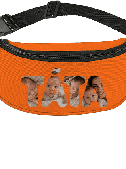 Nápis táta z vlastních fotek ledvinka Orange