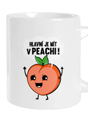 V peachi velký hrnek White