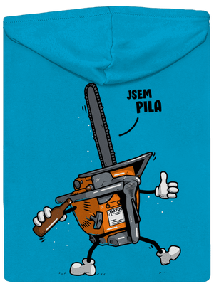 Jsem pila dámská mikina na zip Blue Atol