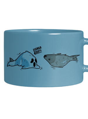 Leklá ryba hrnek makronka Blue Macaron