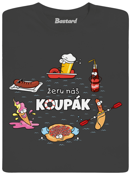 Český koupák pánské dlouhý rukáv Dark Grey