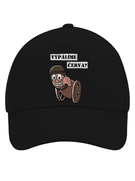 Vypálíme červa? kšiltovka baseballka Black