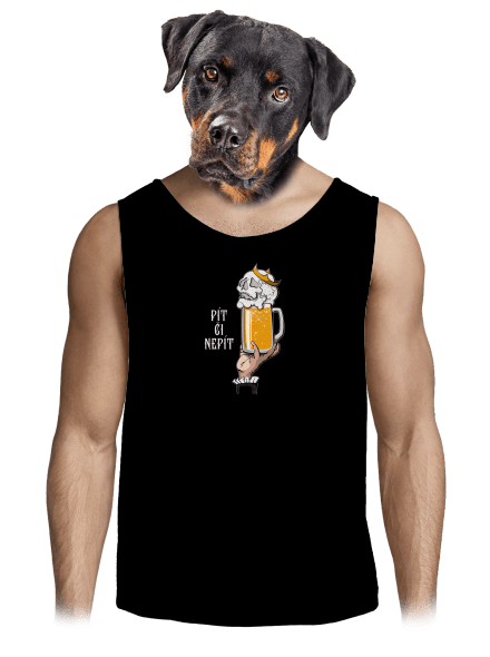 Pít či nepít pánské tílko Black