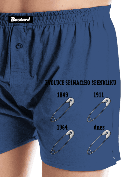 Evoluce spínacího špendlíku pánské trenky Blue