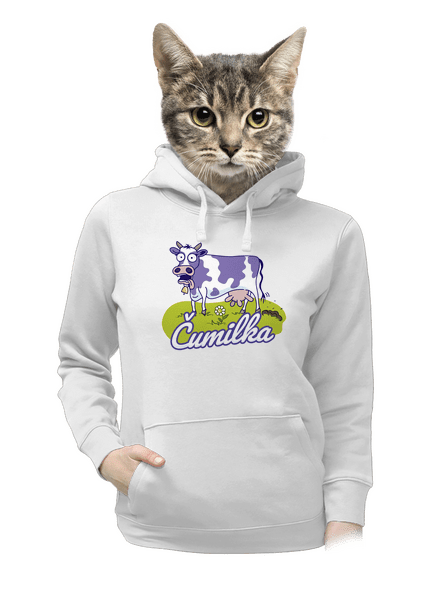 Čumilka dámská mikina klokanka White