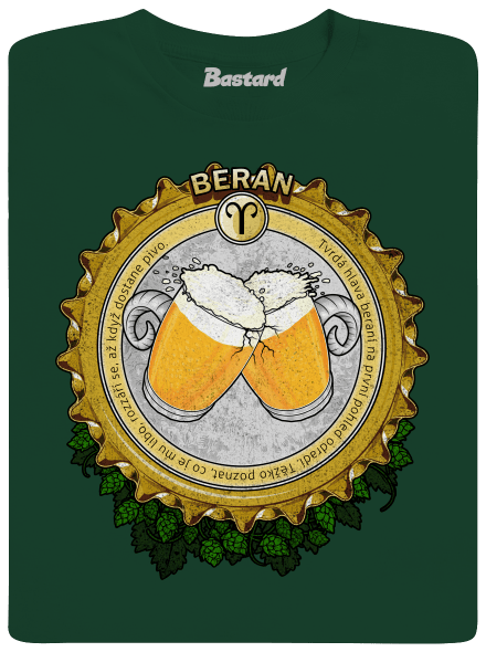 Pivní horoskop: Beran pánské tričko Bottle Green