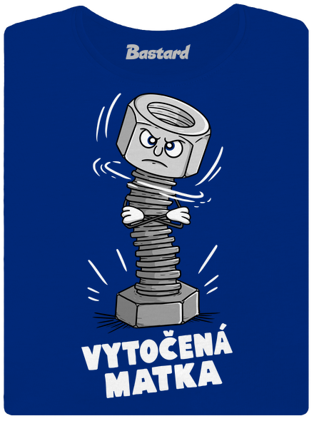 Vytočená matka dámské tričko s lemem Royal Blue Mal