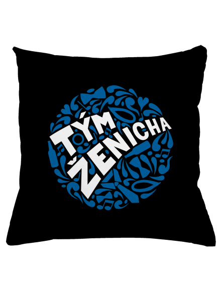 Tým ženicha polštář Black