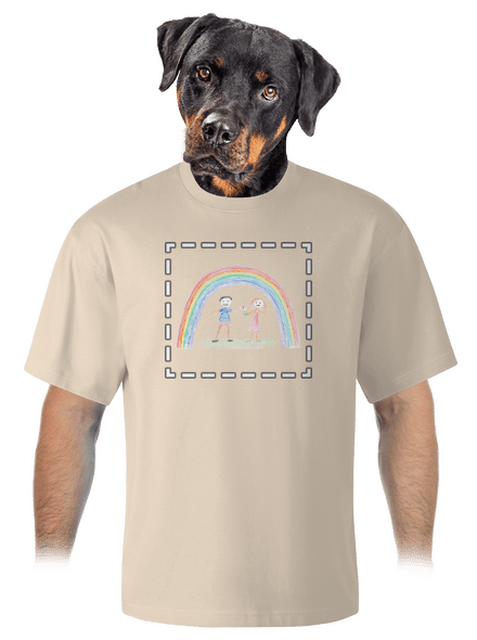 Dětské kresby - nahraj vlastní unisex tričko oversized Almond