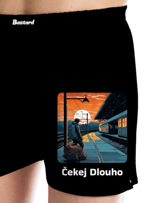 Čekej dlouho pánské trenky Black