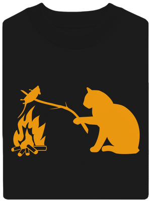 Kočka a myš unisex mikina bez kapuce Black