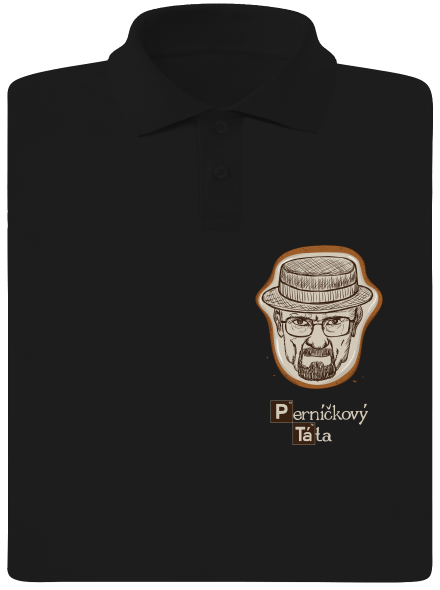Perníčkový táta a Perníček pánská polokošile Black