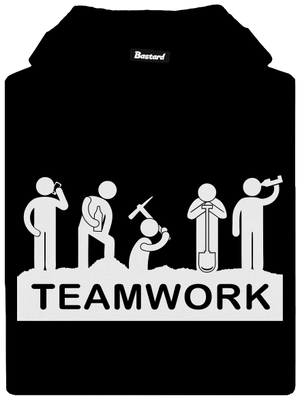 Flákači pánská mikina klokanka Black